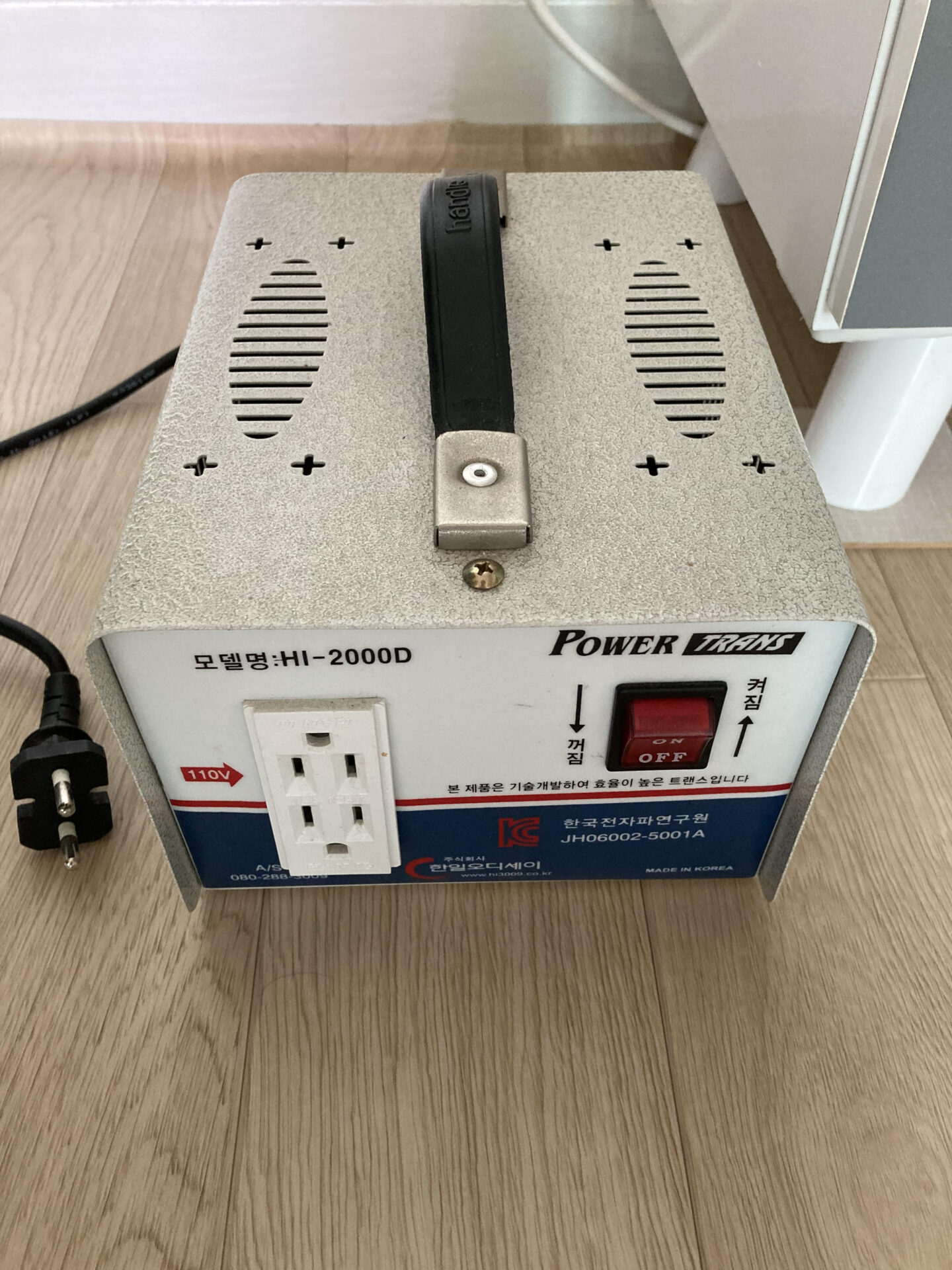 韓国 変圧器 いらない