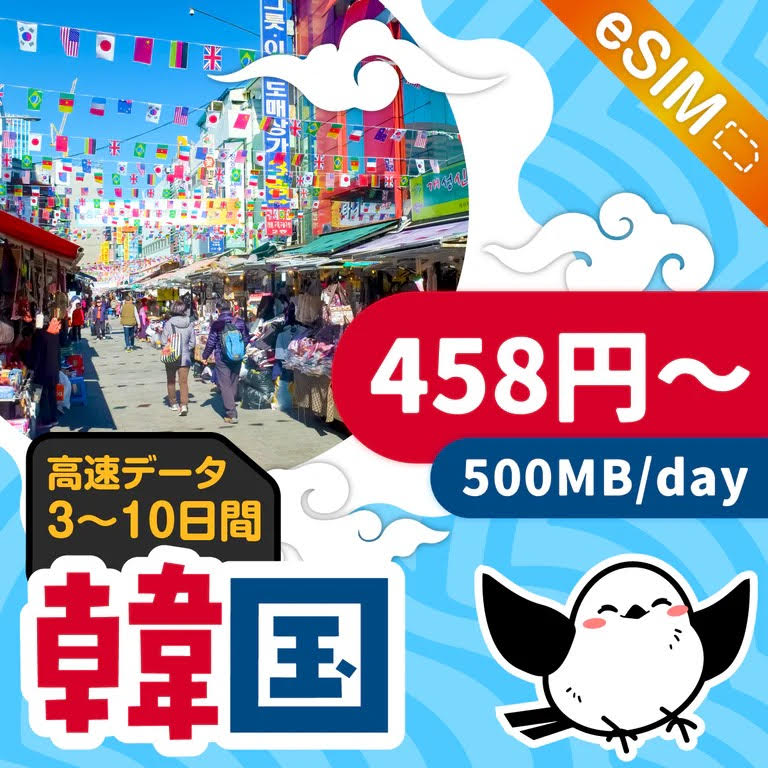 韓国 esim おすすめ 3日間
