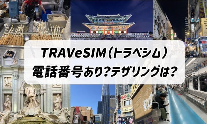 TRAVeSIM 電話番号　テザリング