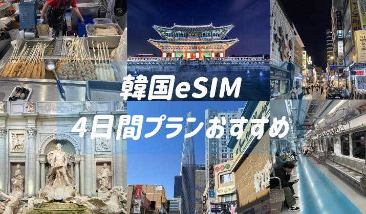 eSIM　韓国　4日間