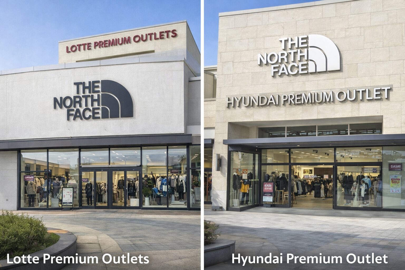 ロッテプレミアムアウトレットのノースフェイス店舗