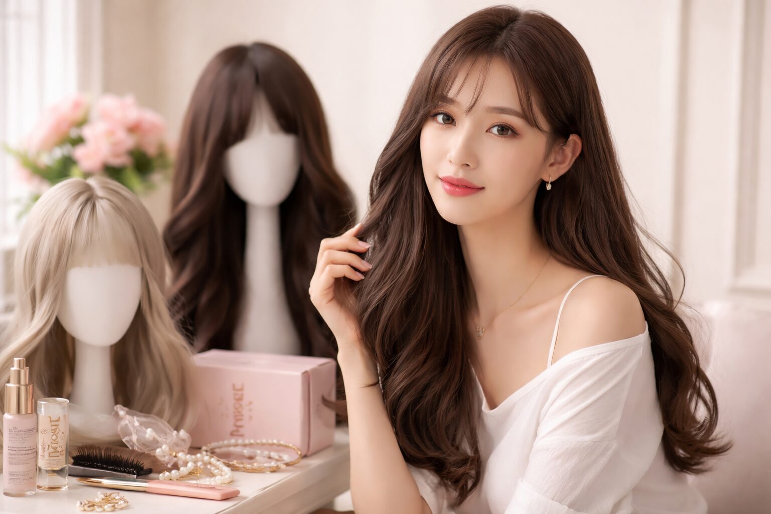 ピンクエイジの口コミで評判の自然なウィッグ着用イメージ