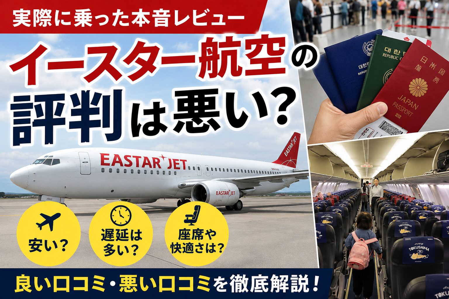 イースター航空の評判は悪い？実際に乗った本音レビュー