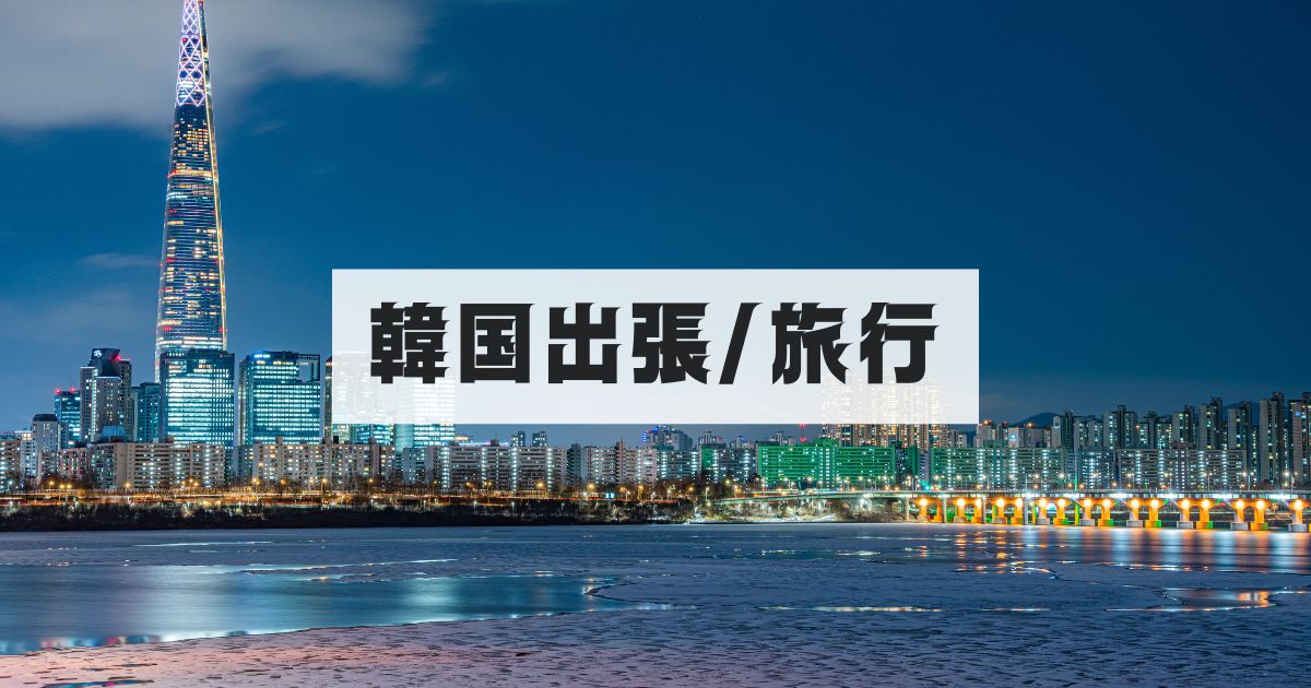 韓国出張・旅行｜ホテル・eSIM・変換プラグ情報まとめ